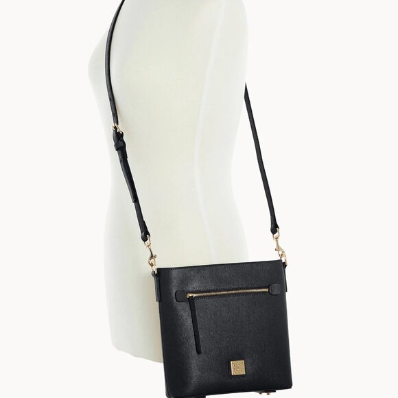 Dooney & Bourke Saffiano Black Zip Crossbody - Picture 3 of 16